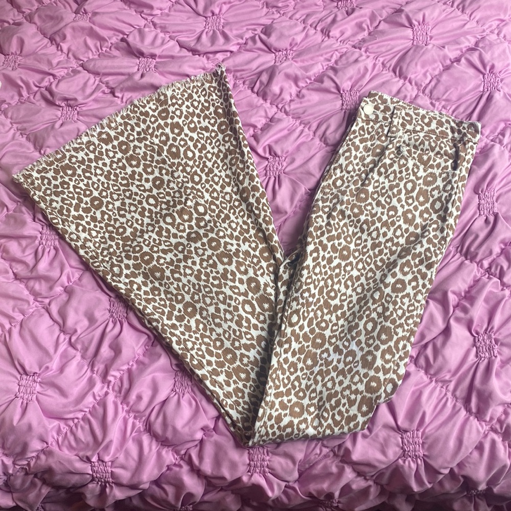 Altar’d State Cheetah Print Bell Bottoms — Size Small!!